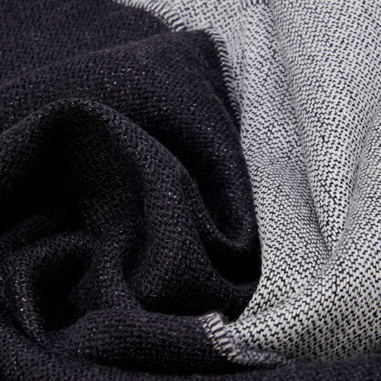 Romeo (blue/grey) - warm and soft scarf from 100% wool - Leather Gloves Online - Luxury Italian Scarf - 3