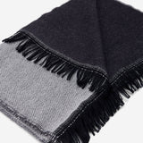 Romeo (blue/grey) - warm and soft scarf from 100% wool