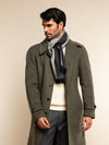 Romeo (blue/grey) - warm and soft scarf from 100% wool - Leather Gloves Online - Luxury Italian Scarf - 8