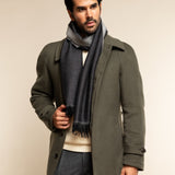 Wool Scarf Blue & Grey Men Romeo - Leather Gloves Online® - Luxury Leather Gloves - Made in Italy - 9