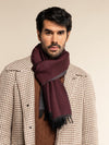Romeo (red/grey) - warm and soft scarf from 100% wool - Leather Gloves Online - Luxury Italian Scarf - 2