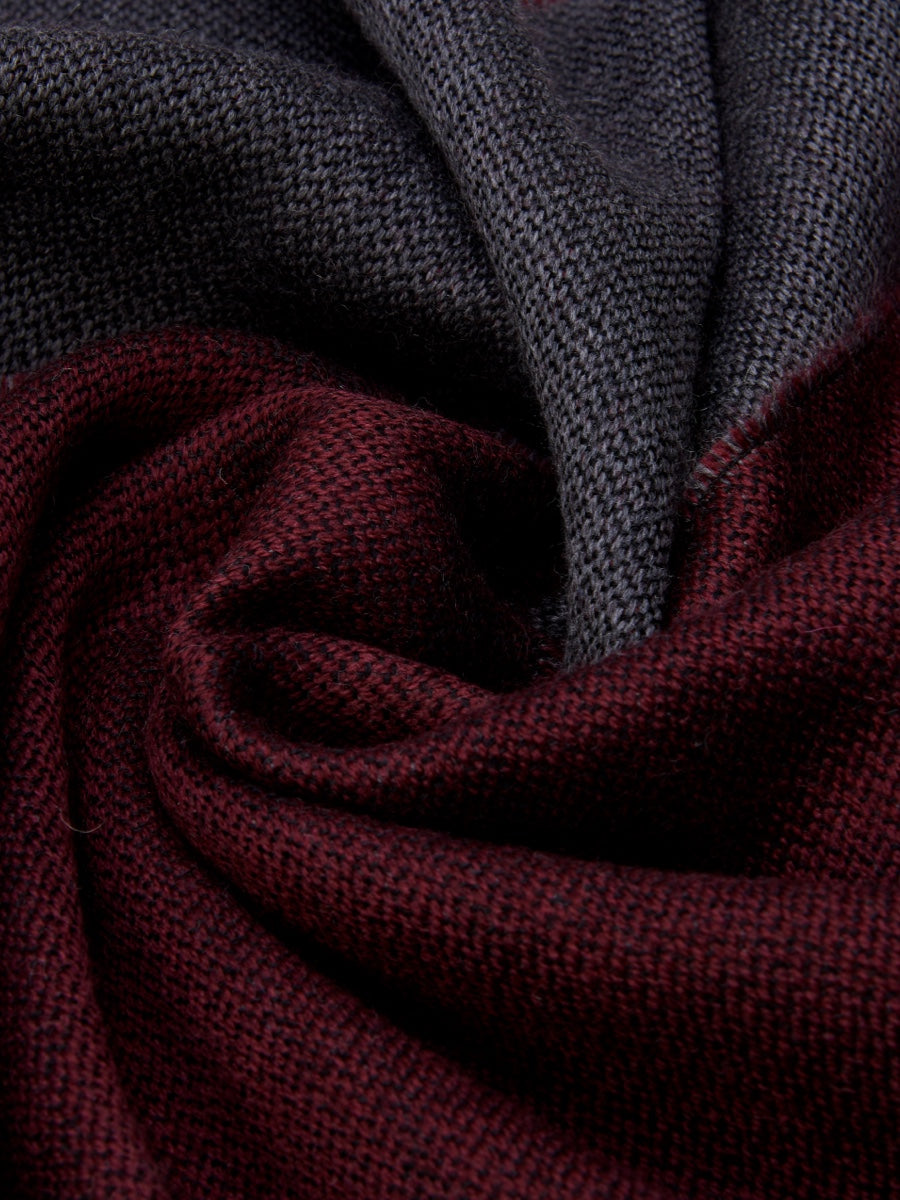 Wool Scarf Red & Grey Men Romeo - Leather Gloves Online® - Luxury Leather Gloves - Made in Italy - 3