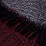 Wool Scarf Red & Grey Men Romeo - Leather Gloves Online® - Luxury Leather Gloves - Made in Italy - 6