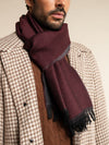 Romeo (red/grey) - warm and soft scarf from 100% wool - Leather Gloves Online - Luxury Italian Scarf - 8