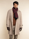 Romeo (red/grey) - warm and soft scarf from 100% wool - Leather Gloves Online - Luxury Italian Scarf - 9