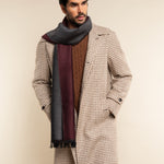 Wool Scarf Red & Grey Men Romeo - Leather Gloves Online® - Luxury Leather Gloves - Made in Italy - 10