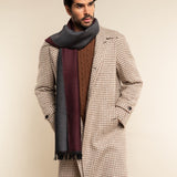 Wool Scarf Red & Grey Men Romeo - Leather Gloves Online® - Luxury Leather Gloves - Made in Italy - 10