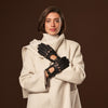 Raffaella (black) – Luxurious Italian peccary driving gloves  - Leather Gloves Online - Luxury Leather Gloves - 3