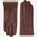 Raya (brown) – Deerskin leather gloves with warm wool lining