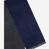 Romeo (blue/grey) - warm and soft scarf from 100% wool