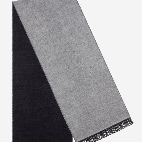 Romeo (blue/grey) - warm and soft scarf from 100% wool - Leather Gloves Online - Luxury Italian Scarf - 1