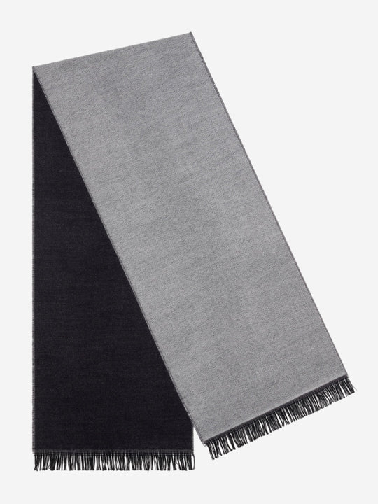 Romeo (blue/grey) - Warm and soft scarf from 100% wool