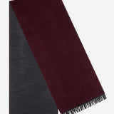 Romeo (red/grey) - warm and soft scarf from 100% wool