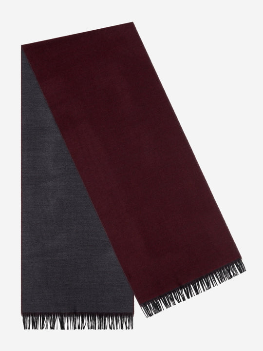 Romeo (red/grey) - Warm and soft scarf from 100% wool