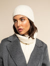 Napoli (cream) - 100% cashmere ribbed scarf (unisex)- Leather Gloves Online - Luxury Italian Scarf - 11