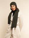 Napoli (dark green) - 100% cashmere ribbed scarf (unisex)- Leather Gloves Online - Luxury Italian Scarf - 8