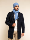 Napoli (light blue) - 100% cashmere ribbed scarf (unisex)- Leather Gloves Online - Luxury Italian Scarf - 7