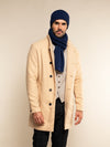 Napoli (navy blue) - 100% cashmere ribbed scarf (unisex)- Leather Gloves Online - Luxury Italian Scarf - 11