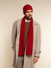 Napoli (red) - 100% cashmere ribbed scarf (unisex)- Leather Gloves Online - Luxury Italian Scarf - 12
