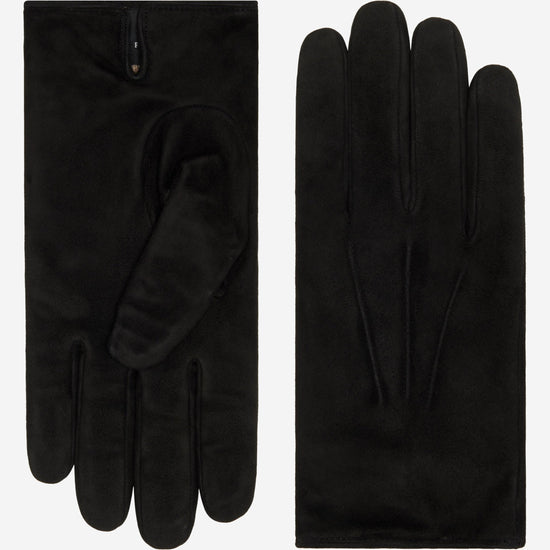 Silvia (black) - suede leather gloves with luxurious cashmere lining - Leather Gloves Online - Luxury Leather Gloves - 1