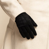 Suede Leather Gloves Black Women Silvia - Leather Gloves Online® - Luxury Leather Gloves - Made in Italy - 7