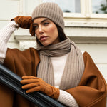 Suede Leather Gloves Cognac Women Silvia - Leather Gloves Online® - Luxury Leather Gloves - Made in Italy - 11