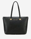 Simona (black) - Italian calf leather women's shoulder bag