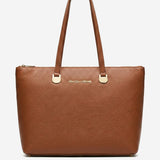 Simona (cognac) - Italian calf leather women's shoulder bag