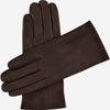 Sofia (dark brown) - Italian lambskin leather gloves with silk lining - Leather Gloves Online - Luxury Leather Gloves - 1
