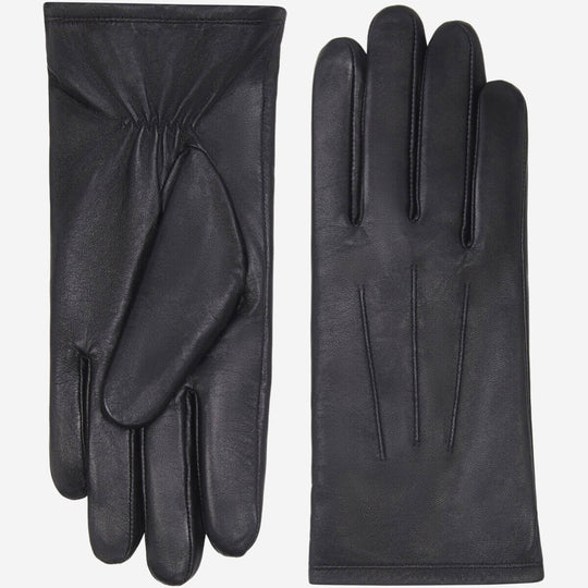 Stella (black) – Sheepskin leather gloves with ultra-warm fleece lining & touchscreen functionality