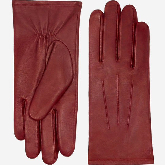 Stella (red) – Sheepskin leather gloves with ultra-warm fleece lining & touchscreen functionality