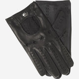 Umberto (black) - Italian lambskin leather driving gloves & touchscreen feature