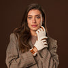 Valeria (cognac) - Hand-sewn Italian crochet driving gloves from lambskin leather - Leather Gloves Online - Luxury Leather Gloves - 10