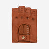 Vincenzo (brown): fingerless Italian driving gloves made of American deerskin leather - Leather Gloves Online - Luxury Leather Gloves - 2