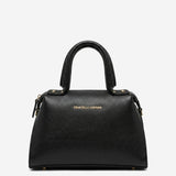 Zita (black) - Italian calf leather women's handbag (with shoulder strap)