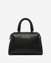 Zita (black) - Italian calf leather women's handbag (with shoulder strap)