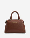Zita (brown) - Italian calf leather women's handbag (with shoulder strap)