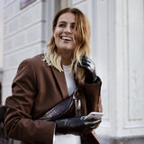 Zoey (black) – Sheepskin leather gloves with warm wool/cashmere lining & touchscreen function