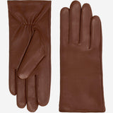 Zoey (brown) – Sheepskin leather gloves with warm wool/cashmere lining & touchscreen function