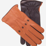 CA0322 (saddle) - Men's Italian Cashmere Lined Deerskin Dress Driving Gloves- Leather Gloves Online - Luxury Leather Gloves - 1