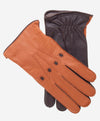 CA0322 (saddle) - Men's Italian Cashmere Lined Deerskin Dress Driving Gloves- Leather Gloves Online - Luxury Leather Gloves - 1