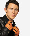 CA0322 (saddle) - Men's Italian Cashmere Lined Deerskin Dress Driving Gloves- Leather Gloves Online - Luxury Leather Gloves - 2