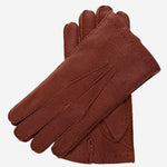 CA0393 (cork) - Men's Italian Cashmere Lined Peccary Gloves - Leather Gloves Online - Luxury Leather Gloves - 2