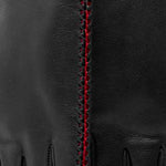 CA0422 (black/red) - Women's Lambskin Cashmere Lined Leather Gloves with Decorative Side Accents - Leather Gloves Online - Luxury Leather Gloves - 2