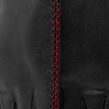 CA0422 (black/red) - Women's Lambskin Cashmere Lined Leather Gloves with Decorative Side Accents - Leather Gloves Online - Luxury Leather Gloves - 2