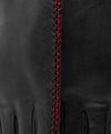 CA0422 (black/red) - Women's Lambskin Cashmere Lined Leather Gloves with Decorative Side Accents - Leather Gloves Online - Luxury Leather Gloves - 2