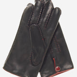 CA3152 (black) - Men's Italian Cashmere Lined Handsewn Dress Gloves - Leather Gloves Online - Luxury Leather Gloves -2