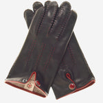 CA3152 (black) - Men's Italian Cashmere Lined Handsewn Dress Gloves - Leather Gloves Online - Luxury Leather Gloves - 1
