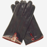 CA3152 (black) - Men's Italian Cashmere Lined Handsewn Dress Gloves - Leather Gloves Online - Luxury Leather Gloves - 1