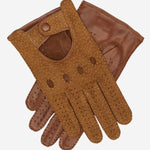 CA3198 (cork) - Handsewn Italian Carpincho Men's Driving Gloves - Leather Gloves Online - Luxury Leather Gloves - 1